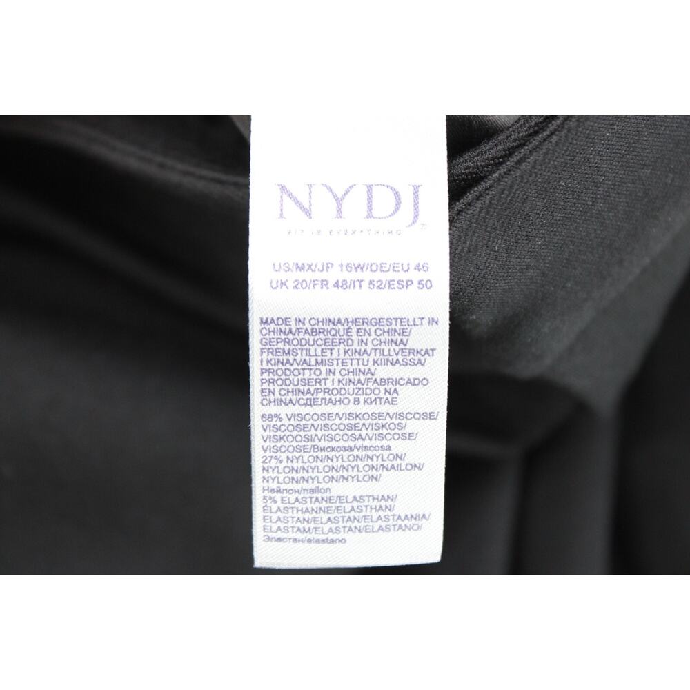 NYDJ Pants Women's 16W Black Lift Tuck Viscose Blend Career Casual Goth NWT - Picture 8 of 10